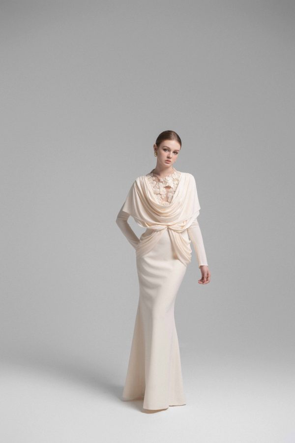 MYSTIQUE HOODED LACE EVENING GOWN - Image 8