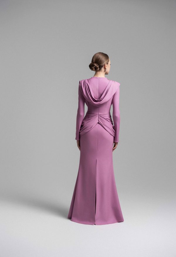 MYSTIQUE HOODED LACE EVENING GOWN - Image 5