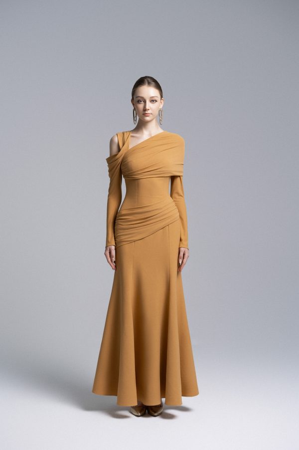 LILAC TWISTED SHOULDER MIDI DRESS - Image 7