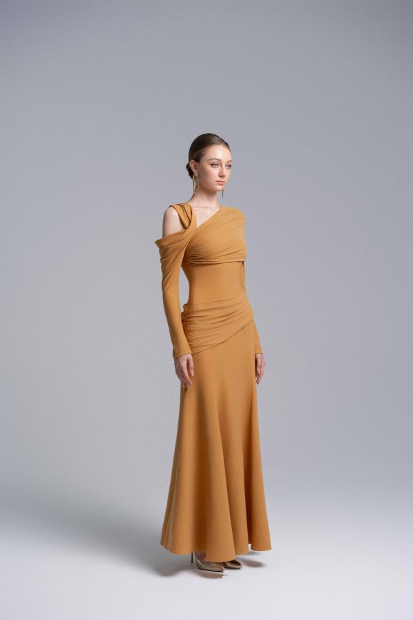 LILAC TWISTED SHOULDER MIDI DRESS - Image 12