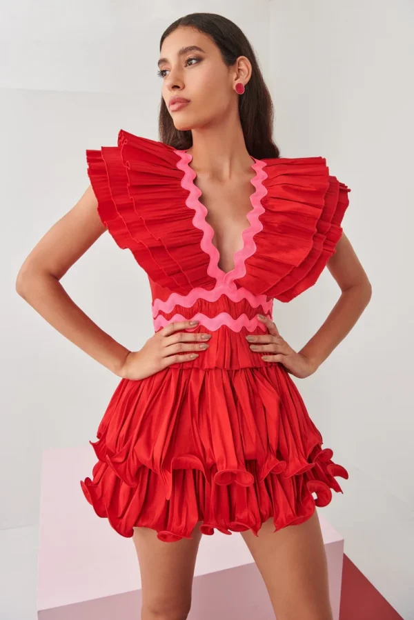 PRISMA DRESS RED - Image 7