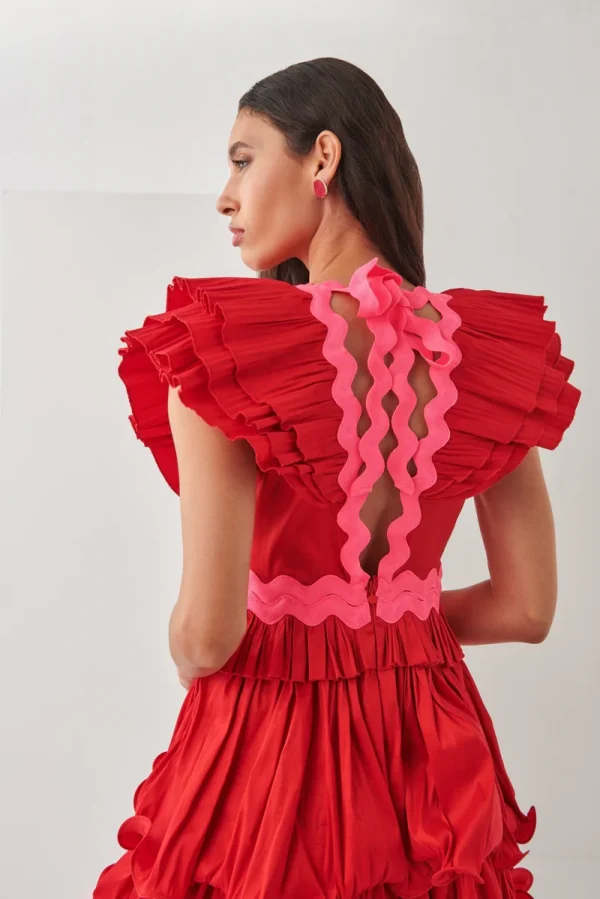 PRISMA DRESS RED - Image 3