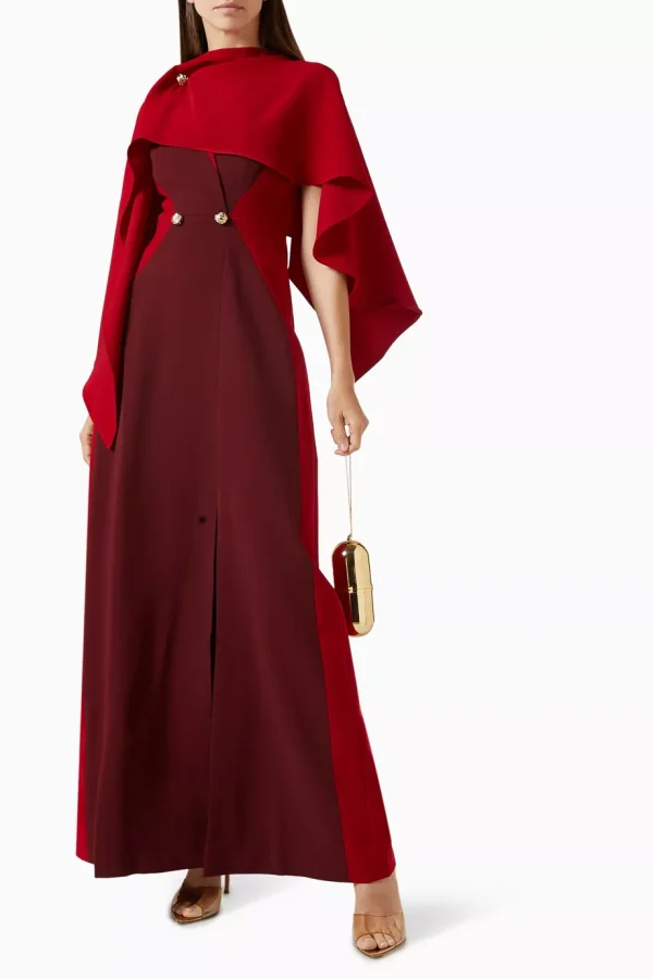 JENNY K HARLESTON CAPE DRESS IN TENCEL-CREPE - Image 3
