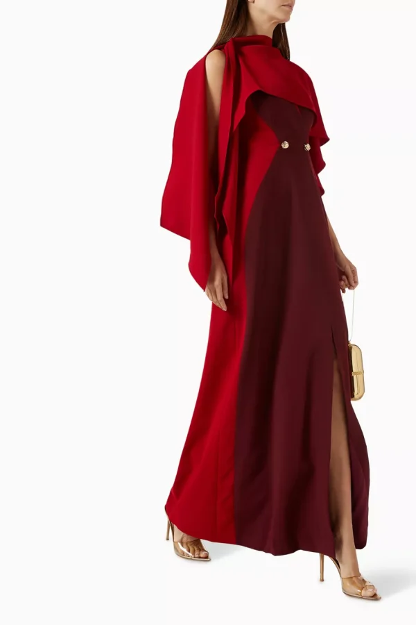 JENNY K HARLESTON CAPE DRESS IN TENCEL-CREPE - Image 2