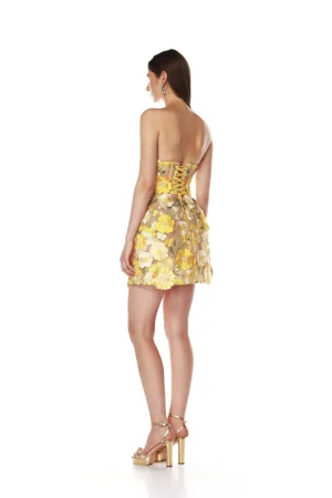 Alternative view of Jasmine Maraya Yellow Mini Dress