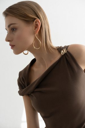 A line Midi Dress in Jersy - Image 5