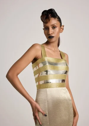 Alternative view of The mirror-zari fishtail Dress