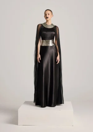 The concentric metallic fall Dress