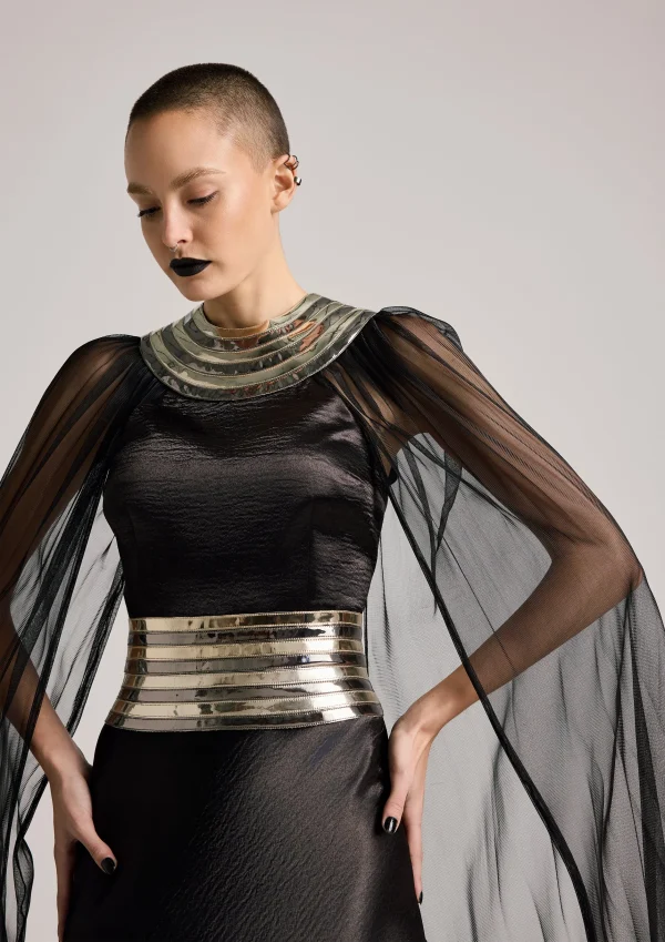 A.K.H.L THE CONCENTRIC METALLIC FALL DRESS - Image 3