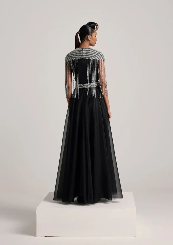 A.K.H.L SEQUIN TASSEL CAPE DRESS - Image 3