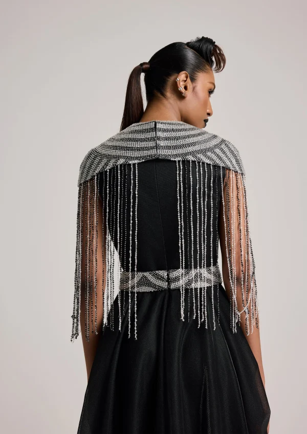 A.K.H.L SEQUIN TASSEL CAPE DRESS - Image 2