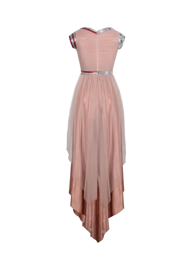 ANGULAR GATHERED SATIN DRESS - Image 3