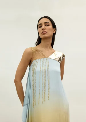 THE SEQUIN FILAMENT & METALLIC PLATE DRESS