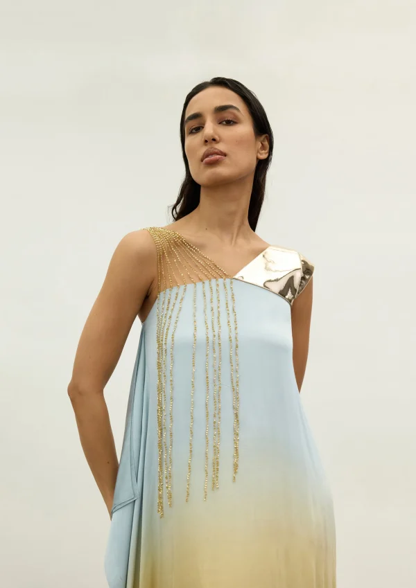 THE SEQUIN FILAMENT & METALLIC PLATE DRESS
