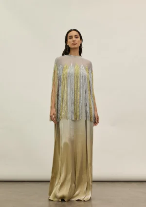 GOLD & SILVER METALLIC KAFTAN