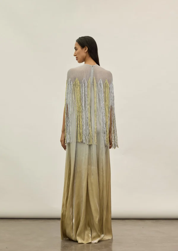 GOLD & SILVER METALLIC KAFTAN - Image 3