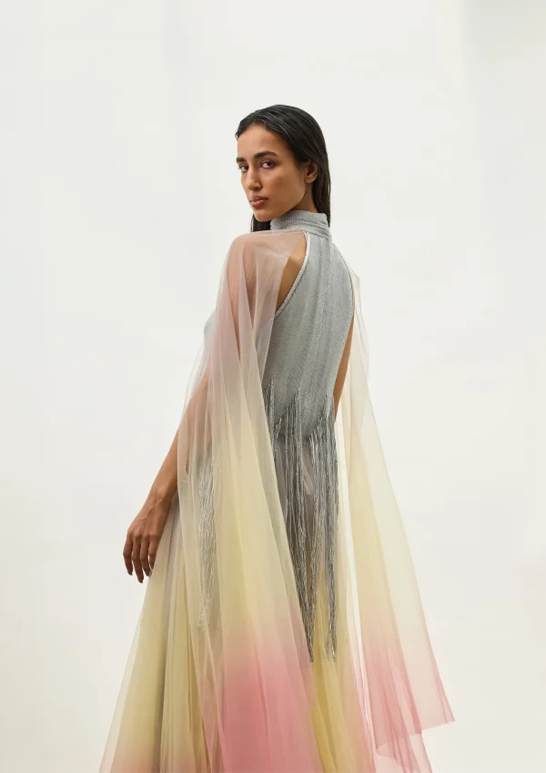 THE TWILIGHT HALTER FRINGED DRESS - Image 3