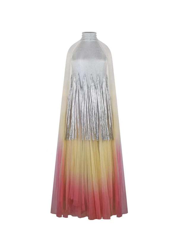 THE TWILIGHT HALTER FRINGED DRESS - Image 5