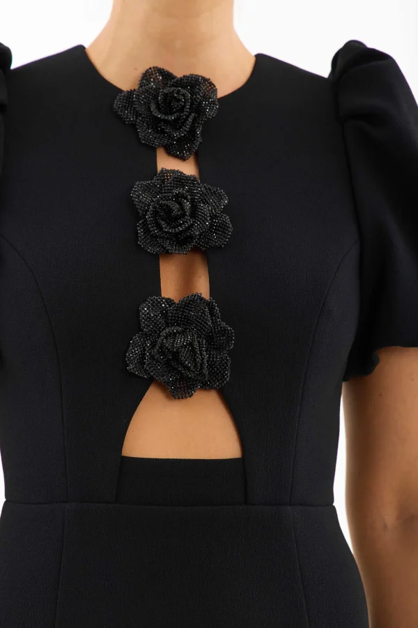 REBECCA VALLANCE AUBREY FLOWER MINI DRESS - Image 4