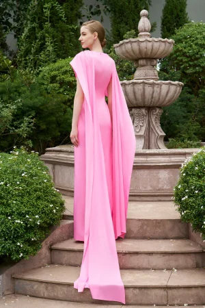 Alternative view of Column Evening Gown