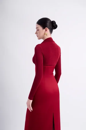 Diamond Feat Crinkle Crepe Dress - Image 4