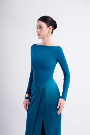 Scarlette Maxi Dress Dark Green - Image 4