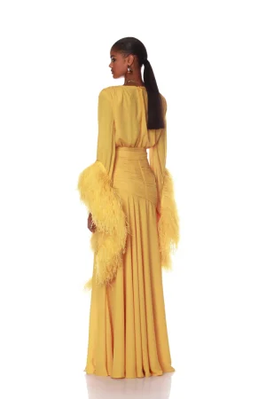 Alternative view of Geisha Mustard Maxi Dress