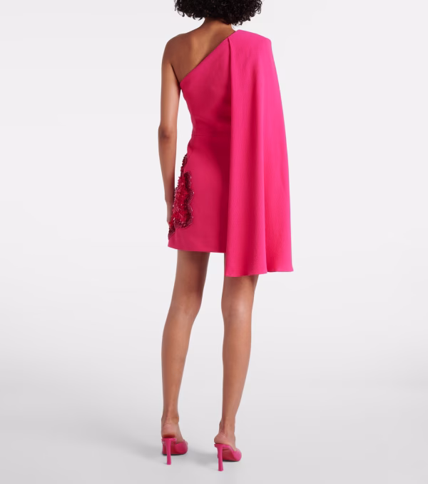 REBECCA VALLANCE LAYANA CAPED EMBELLISHED MINI DRESS - Image 6