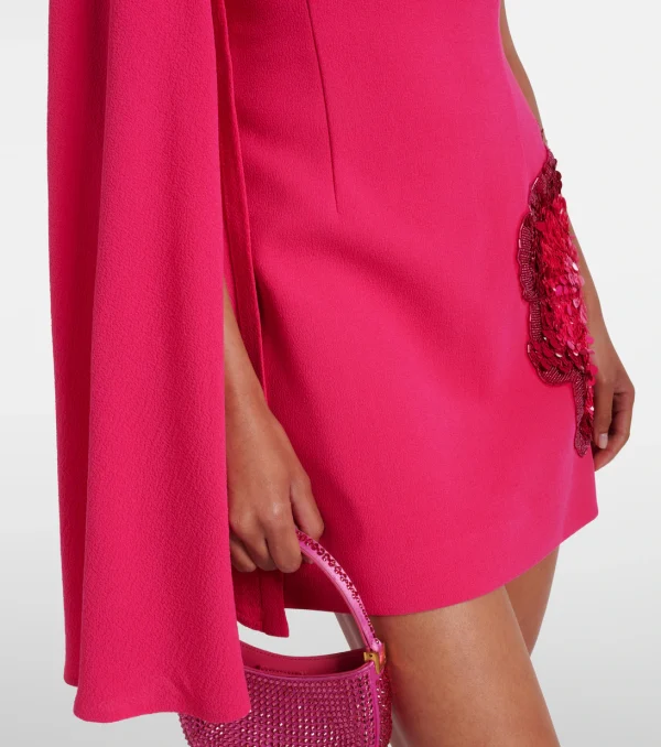 REBECCA VALLANCE LAYANA CAPED EMBELLISHED MINI DRESS - Image 5