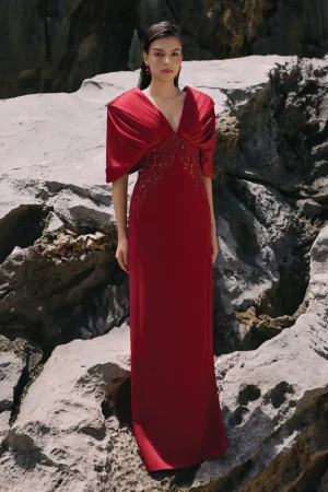 Deep V-Neck Dress - Image 6