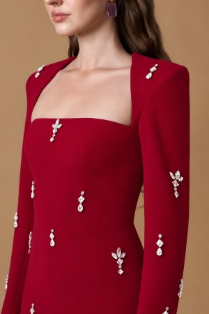Trapeze Neck Column Gown - Image 4