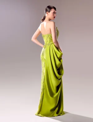 Strapless Lime Dress - Image 3