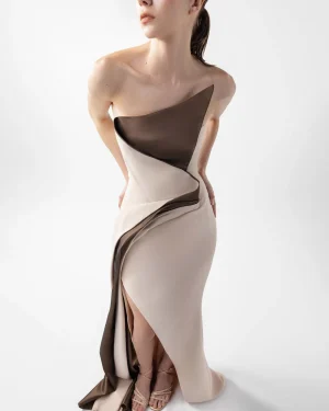Alternative view of Molten Nude Gown