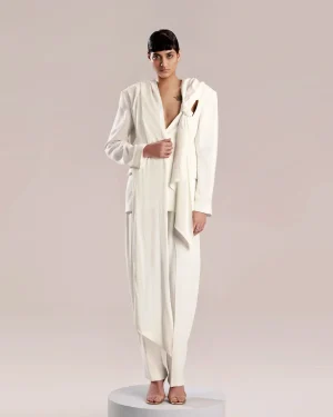 White Crepe Jacket