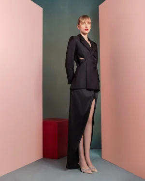 Alternative view of Asymmetrical Blazer with Cut-Outs