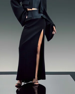 High-Slit Maxi Skirt