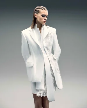 Jacket with Feathered Lace