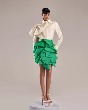 Alternative view of White Taffeta Top
