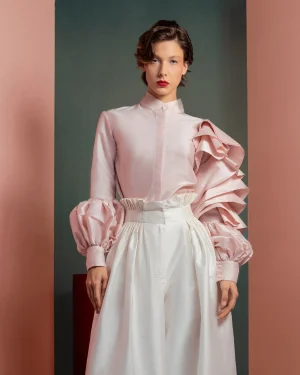Ruffled Sleeves Blouse