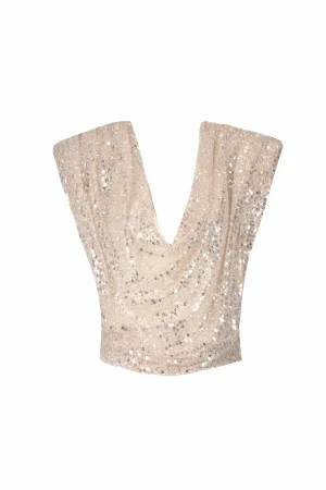 Alternative view of Sequined Gold Top