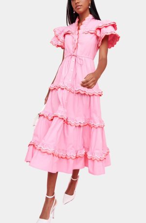 Alternative view of Eden Pink Midi Dress
