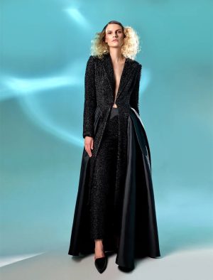 Alternative view of Shimmery Black Pants