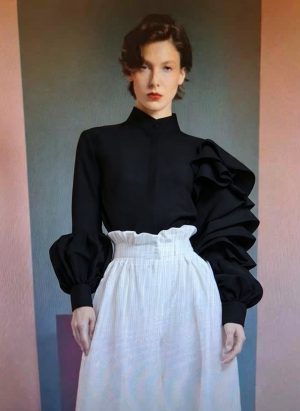 Ruffled Sleeves Blouse - Image 4