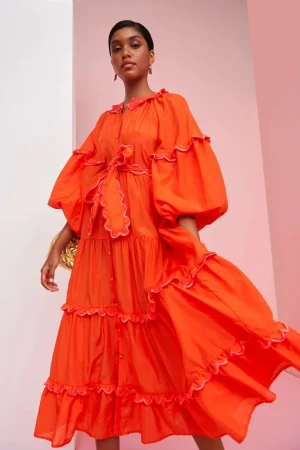 Alternative view of Flame Orange Dress