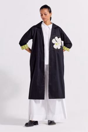 Black Cotton Embroidery