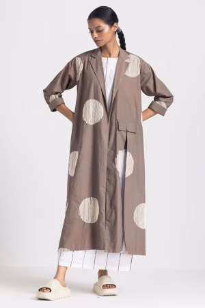 Cedar wave embroidered Jacket & Dress