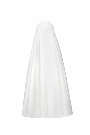 Alternative view of Flared High-Waisted Corset Mikado Piqué Skirt