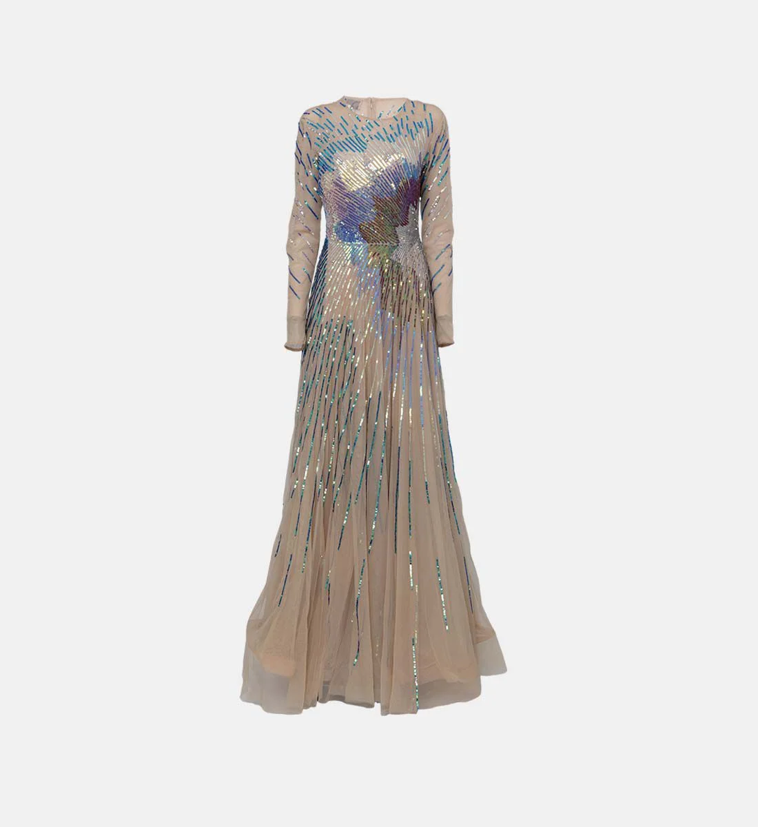 Sequin Embellished Flared Gown - Image 2