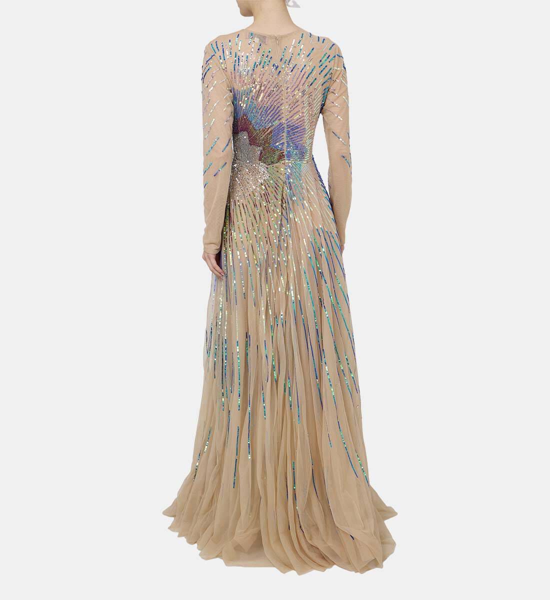 Sequin Embellished Flared Gown - Image 3