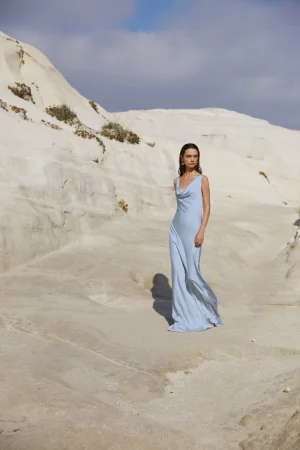 Alternative view of Leah Dusty Blue Dress